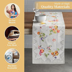 Maison d' Hermine Table Runner 100% Cotton Double Layer Table Runners 72 inches Long for Thanksgiving Christmas Decorations Home Kitchen Dining Party Wedding (Fruit D'Hiver, 14.5" x 72")