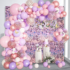 24PCS Light Pink Shimmer Wall Backdrop, Laser Square Sequin Photo Backdrops Panel, Glitter Wall Background for Birthdays, Weddings, Christmas, Engagements, Disco Bachelorette Party Decor (4FTx6FT)