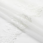 VISIONTEX White Sheer Voile Curtains, Decorative White Embossed European Rod Pocket Window Drapes for Home Kitchen, Living Room and Bedroom 54 x 63 Inch, Set of 2 Curtain Panels