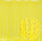 4 Pack Wavy Yellow Foil Curtain Backdrop -3.3 ft x 6.6 ft Gold Tinsel Backdrop Curtain Party Decorations Photo Booth Prop Backdrop Streamers for Birthday Bachelorette Graduation Wedding