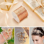 [328 Feet]28 Gauge Craft Wire Jewelry Wire 100M/0.3mm Rose Gold Plated Thin Brass Wire Soft Metal Wire Bulk for Jewelry Making