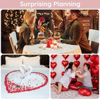 SUREAM Flower Petals for Wedding, 300 Pcs Fake Rose Pedals for Wedding Centerpiece Table Decorations, Flower Girl Basket, Romantic Night, Aisle Decorations for Wedding Ceremony(Ivory)