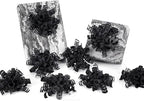 HUIHUANG Black Bows for Gift Wrapping Curly Gift Bow 5 inch x 8 Counts Self-Adhesive Ribbon Bows for Presents, Paper Bag, Party Favors, Wrapping Accessories, Holiday Wedding Decoration