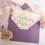 50 Pack 5x7 Envelopes Letter Size, Purple A7 Envelopes Self Seal for Wedding Invitation, Envelope 5.4x7.6 for Greeting Cards, Photos, Baby Shower, Graduation, Thank You Cards, Announcements