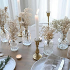 Glass Bud Vase Set of 12 Pcs Small Minimalist Vases for Flowers, Vintage Rustic Home Decor for Table Centerpiece Wedding Party, Modern Clear Aromatherapy Bottle for Living Room Bedroom