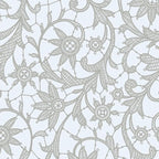 Exquisite Lace Table Cloth Rectangle Table Plastic 12-Pack Lace Tablecloth Rectangular 54" X 108" | Silver Floral Tablecloth Disposable | Wild Flower Party Decorations & Party Supplies
