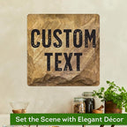 Custom Sign, Custom Street Sign, 11 Font Colors, 13 Font Styles, 4 Hole Options, 22 Sizes, 18x18 Inches, Rust Free DiBound, Fade Resistant, Made in USA by My Sign Center (Stone)