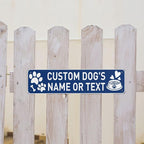 Custom Vintage Metal Sign Personalized Pet's Home Sign with Pet Name Paw Print Text Logo Rust Free Fade Resistant Home Outdoor Wall Signs