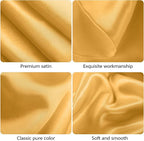 Ruisita 120 Inches Round Satin Tablecloths Gold Overlay Round Satin Table Cover Bright Silk Tablecloth Smooth Fabric Tablecloth for Wedding Banquet Table Decoration