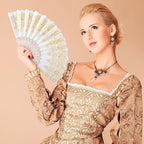 Geetery 30 Pcs Folding Hand Fan for Line Dancing Spanish Boots on The Ground Fans Gifts Bulk Colorful Silk Popping Rave for Women Tea Party Wedding Church Halloween Costume(Embroidery,Elegant Colors)