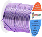 Mandala Crafts 20 Gauge Anodized Aluminum Craft Wire for Jewelry Making - 100 FT Colored Flexible Lavender Wire - Bendable for Bonsai Armature Crafting Sculpting
