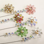 HDCRYSTALGIFTS 6PCS Crystal Sunflower Suncatchers Hanging Ornaments, Crystal Window Sun Catchers Rainbow Maker Light Catcher Indoor Outdoor Garden Decor Glass Christmas Ornaments