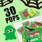 Ring Pop Green Halloween Candy Lollipops, 30Ct Bulk Candy Individually Wrapped in Green Watermelon Flavor, Full Size, Fun Hard Candy For Trick or Treat, Halloween Bowls, Gifts, Party Favors for Kids