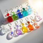 H&D HYALINE & DORA 3Inch Crystal Suncatcher Bauhinia Prisms Pendants 10Pcs Chandelier Crystals Replacement Hanging Sun Catcher Beads for DIY Arts Crafts Decor (Green)