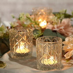 36 Pack Votive Candle Holders for Table Centerpieces, Clear Glass DIY Wax Filling Romance Tealight Candle Holders for Wedding Decor, Gift, Home Decoration（Clear,36）