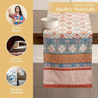 Maison d' Hermine Table Runner 100% Cotton Double Layer Table Runners 108 inches Long for Thanksgiving Christmas Decorations Home Kitchen Dining Party Wedding (Romane, 14.5" x 108")