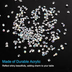 PATIKIL 14000Pcs Wedding Table Scatter Confetti Crystals 3mm Acrylic Diamonds Vase Fillers Gems for Table Centerpiece Decorations Bridal Shower Party, Silver AB