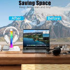 Headphone Stand with Wireless Charger,Gaming Headset Stand with RGB Light Mode,Airpod Max Stander Compatible with Airpod Pro/3/2,iPhone 16/15/14/13/12/11,Gifts for Gamers & Music Lover (White)