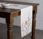 Maison d' Hermine Table Runner 100% Cotton Single Layer Table Runners 48 inches Long for Thanksgiving Christmas Decorations Home Kitchen Dining Party Wedding (Whitish Shabby Chique, 14.5" x 48")