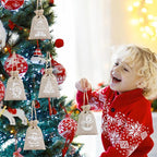 CCINEE 36pcs Christmas Burlap Bags, 4×6 Inch Drawstring Christmas Burlap Goody Gift Candy Bags with Double Jute Drawstrings Xmas Treat Bags for Candy Wrapper Xmas Party Favors