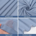 6 Panels Dusty Blue Wedding Ceiling Drapes 5ftx20ft Ceiling Drapes Chiffon Fabric Arch Draping Sheer Curtains Soft Drapery Draping Wedding Ceiling Decorations for Party Ceremony Stage Swag