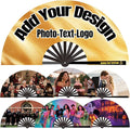 Custom Fans with Your Photo/Text - 13 Inch Personalized Folding Hand Fan for Line Dancing, Weddings, Parties | Decorative Gift for Women, Church Events & Dance Performances (200, 10 Inch)