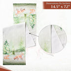 Maison d' Hermine Table Runner 100% Cotton Double Layer Table Runners 72 inches Long for Thanksgiving Christmas Decorations Home Kitchen Dining Party Wedding (Winter Mornings, 14.5" x 72")