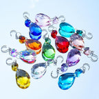 H&D HYALINE & DORA 3Inch Crystal Suncatcher Bauhinia Prisms Pendants 10Pcs Chandelier Crystals Replacement Hanging Sun Catcher Beads for DIY Arts Crafts Decor (Yellow)