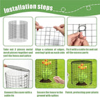 5 Packs Garden Plant Protectors from Animals,Metal Plant Cage Chicken Wire Cloche with Ground Stakes and Nylon Tie,Garden Plant Protectors for Flower Vegetable to Keep Animals Out-11.8"x 12.6"