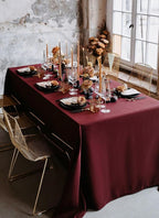 12 Pack Polyester Tablecloth Rectangle Tablecloth 60 x 102 Inch Burgundy Tablecloth for 6 Ft Rectangle Tables, Washable Fabric Table Covers Polyester Table Clothes for Wedding Parties Banque