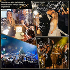 50 Pcs Wedding Wands Ribbon Streamers with 3 Colorful Flashing Modes, Light up LED Silk Fairy Wands, Glow Lace Stick with Bells for Wedding Reception, Graduation, New Year, Birthday Party (Warm White)
