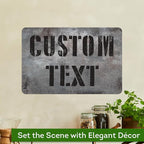 Custom Sign, Custom Street Sign, 11 Font Colors, 13 Font Styles, 4 Hole Options, 22 Sizes, 12x18 Inches, Rust Free DiBound, Fade Resistant, Made in USA by My Sign Center (Grunge Metal)
