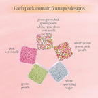 Confect Love Party Sprinkles – Edible Cake Decorating Mix with Orchid Green, Hot Pink & Silver Pearl Dragees, Pink Jimmies, Silver Sparkling Sugar – Festive Toppings for Cakes, Cupcakes, Cookies –Vegan, Gluten-Free, Nut-Free, Soy-Free, Dairy-Free, Palm...