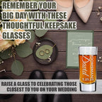 Custom Engraved 2 oz Shot Glass – Personalized Etching – Groomsman & Bridesmaid Gift – Wedding Favor Shot Glasses Set of Six
