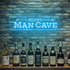 Custom Man Cave Neon Sign for Wall Decor, Personalized LED Neon Home Bar Name Signs, Dimmable Customizable Light Up Signs for Man Cave Lounge Basement Bar Tavern Bistro Business, Men Dad Gifts