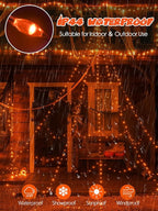 4 Pack 20FT 60LED Halloween Battery Operated Fairy Lights with Timer, Waterproof Battery String Lights Outdoor Indoor, Battery Twinkle Lights for Bedroom Wedding Birthday Party Halloween (Orange)