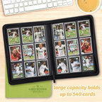 Trading Card Binder, Card Collection Binder Album Folder with 540 Side Loading Pockets, 9 Pocket Trading Card Album Folder for TGC,MTG, Baseball Cards, Yugioh(Green)