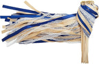 100 Pack Ribbon Wedding Wands Sticks Wedding Party Favors Streamers with Gold Bells and Lace Silk Fairy Wand for Party Activities Baby Shower Holiday Celebration