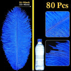 80 Pcs Large Natural Ostrich Feathers Plumes 14-16 Inch Bulk for DIY Crafts Wedding Party Centerpiece Vase