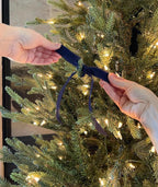 Navy Blue Velvet Ribbon 5/8'' 25 Yards for Christmas Tree, Gift Wrapping, Flower Bouquet, Wreath Decorations, Bow Making