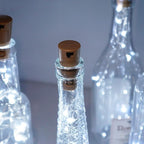 Wine Bottle Lights with Cork, Battery Operated 24 Pack 20 LED Cork Shape Silver Wire Fairy Mini String Lights(No Bottles) for DIY, Party, Decor, Christmas, Halloween,Wedding (24, Cool White)