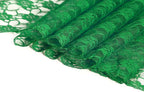 MDS Pack of 15 Wedding 12 x 108 inches Lace Table Runner for Wedding, Decorations for Birthday Parties, Banquets, Graduations, Engagements, and Runners fit Rectangle, Round Table- Hunter Green