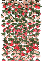 10 Pcs 82FT Flower Garland, Artificial Rose Garland Flowers Plants Fake Flower Hanging Rose Ivy, Birthday Party Valentine's Day Wedding Wall Arch Decor