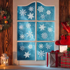 Winter Snowflake Cutouts - Glitter Paper Snowflake Decorations - 50Pcs White & Silver Double-Side Christmas Cutouts for Holiday Winter Wonderland Bulletin Board, Frozen Party Decor