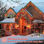 YEGUO 165ft 500 LED Christmas Lights Outdoor Waterproof, Red and Green String Lights Plug in, Green Wire Twinkle Tree Lights Indoor with Timer Memory 8 Modes