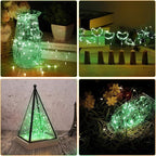 12 Pack Fairy Lights Battery Operated, 7FT 20LED Waterproof Silver Wire Christmas Lights Outdoor, Firefly Mini String for Bedroom Party Birthday Wedding Home Decor