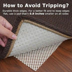 KOZYFLY Washable Runner Rug 2x6 Ft Runners for Hallways Non Slip Kitchen Runners Braided Cotton Entryway Runner Indoor, Carpet for Hallway Kitchen Entryway Bedroom, Dark Coffee/Brown