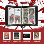 440 Pockets Card Binder, Portable Trading Card Binder with 55 Removable Sleeves, Waterproof Card Holder Album, Card Bunder with Zipper