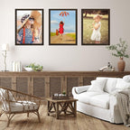 KTKDE A2 Picture Frame Walnut Woodgrain Display 16.5x23.4 inch Poster Frames Set of 6 Vertical & Horizontal Wall Hanging Large Picture Frame and Artwork - Perfect for best gifts and Home Decor
