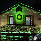 YEGUO 165ft 500 LED Halloween Lights Outdoor Waterproof, Green String Lights Indoor Plug in, 8 Modes Clear Wire for Halloween Holiday Home Tree Garden Patio Decor